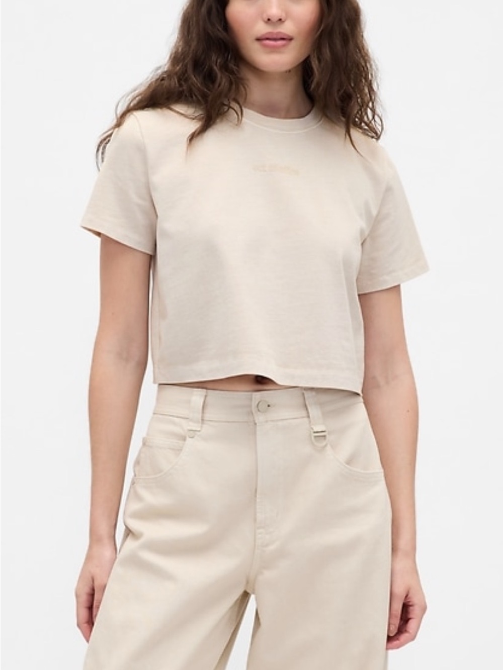 Gap x BEIS Organic Cotton Cropped T-Shirt